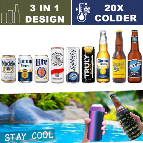 Signice Universal Can Cooler 3in1 fits standard cans for all-day refreshment
