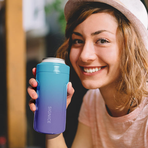Signice can cooler offers non-slip base for stable setup at parties.