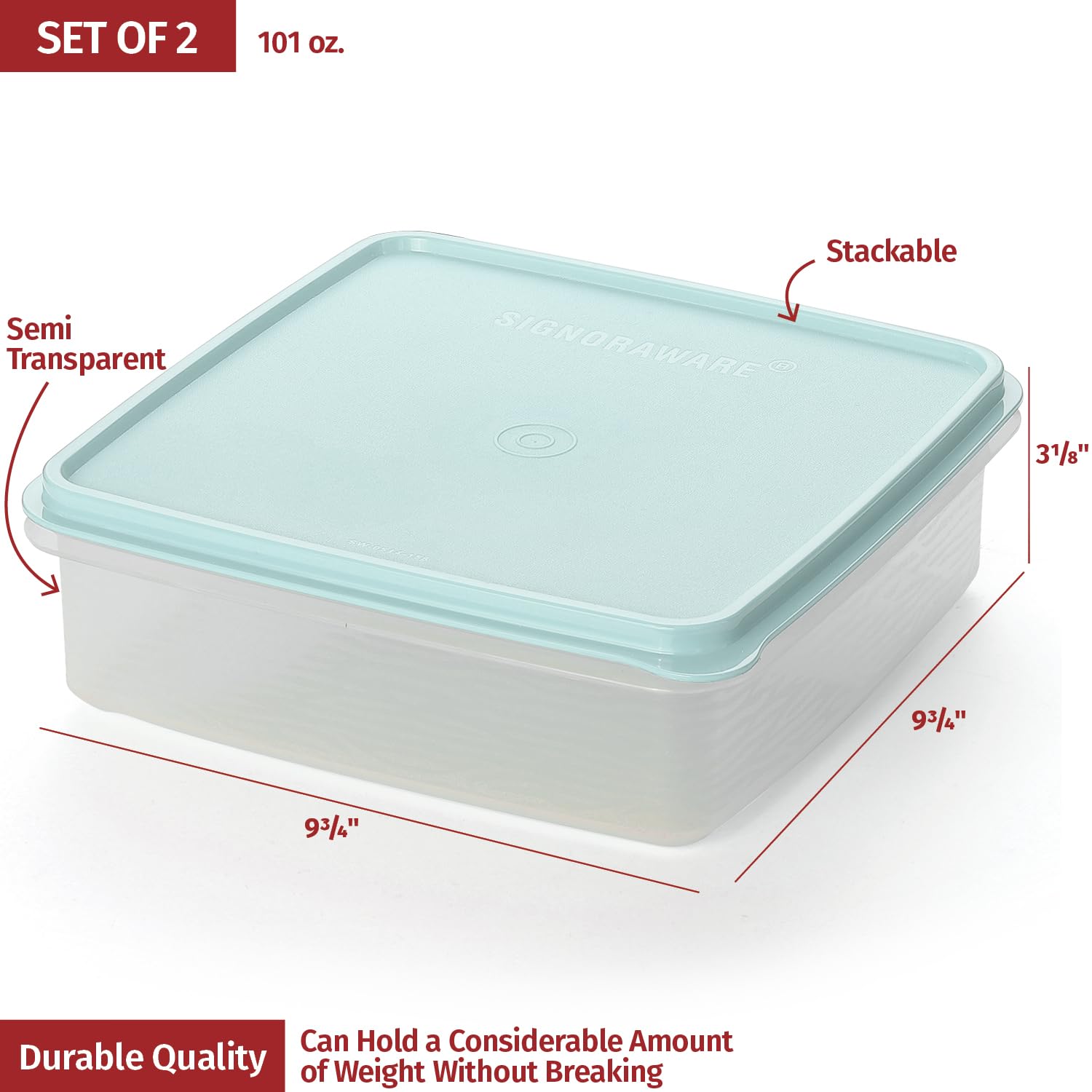 Signora Ware airtight cookie container keeps treats fresh and mess-free.