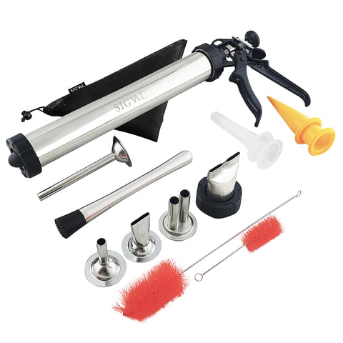 SIGVAL Frontier Jerky Gun with beefy 15-inch stainless barrel for durable jerky making