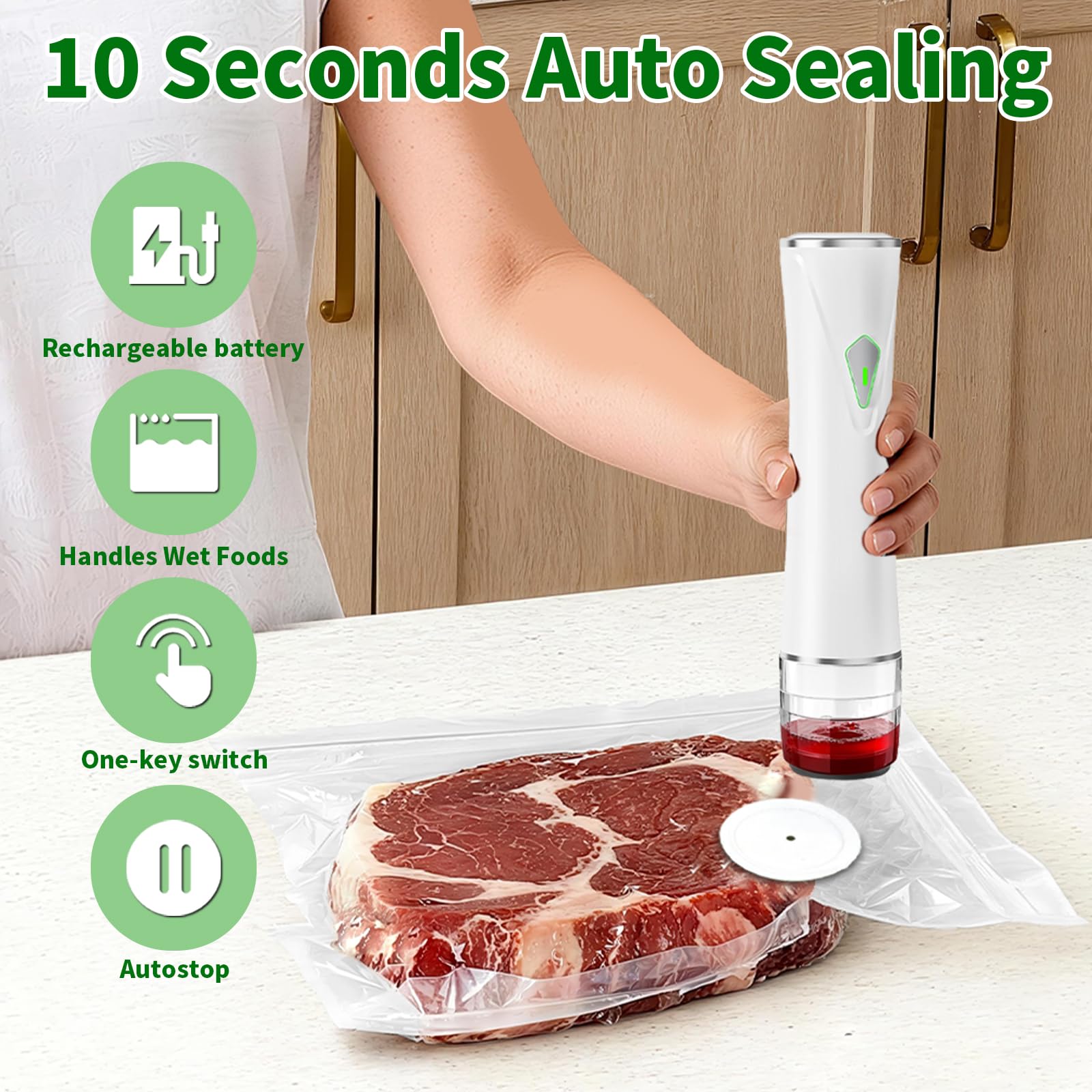 SIHUADON large vacuum bags 10.24 by 11.02 inches for meat or bread
