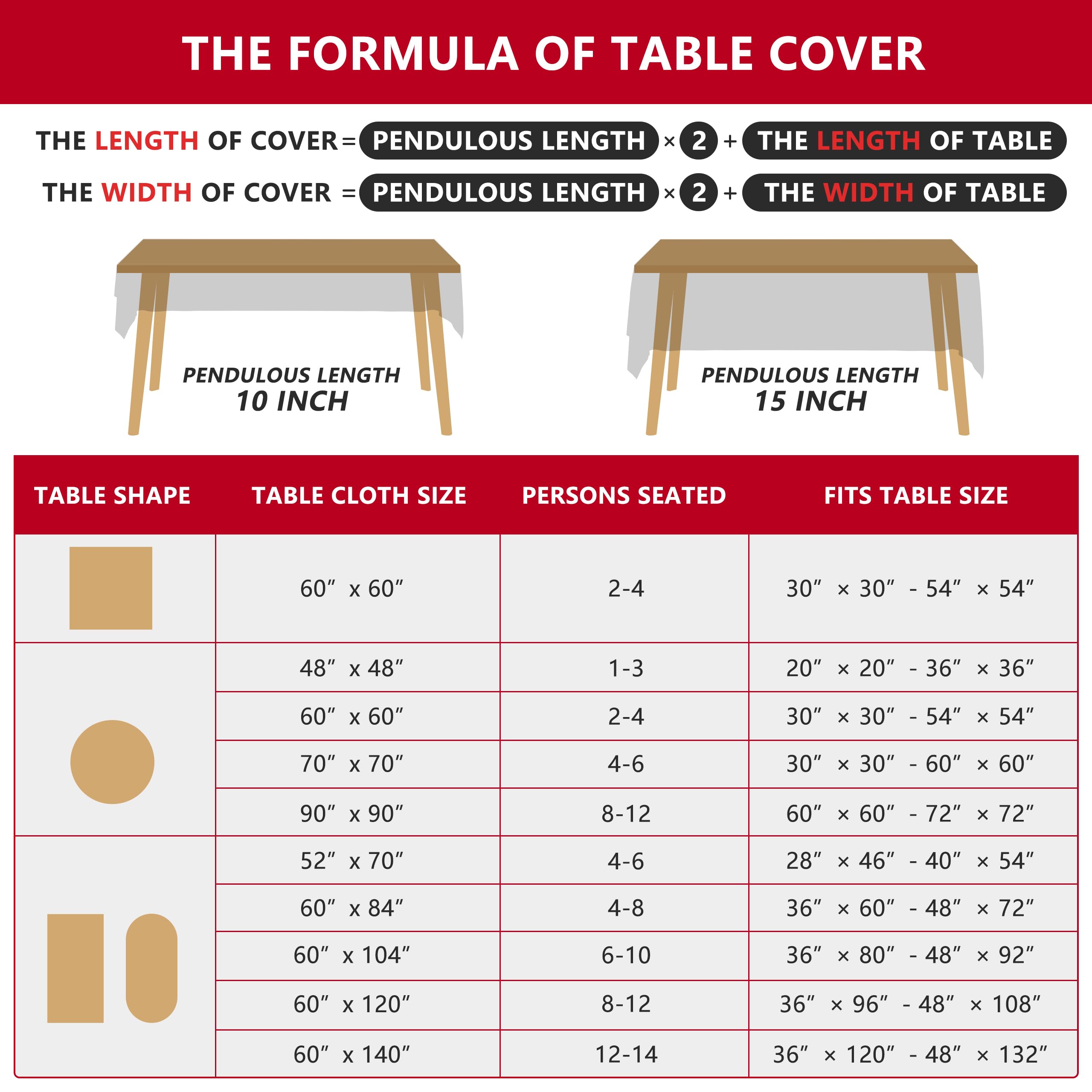 Folded-flat lay of Siilues Christmas Tablecloth for compact storage