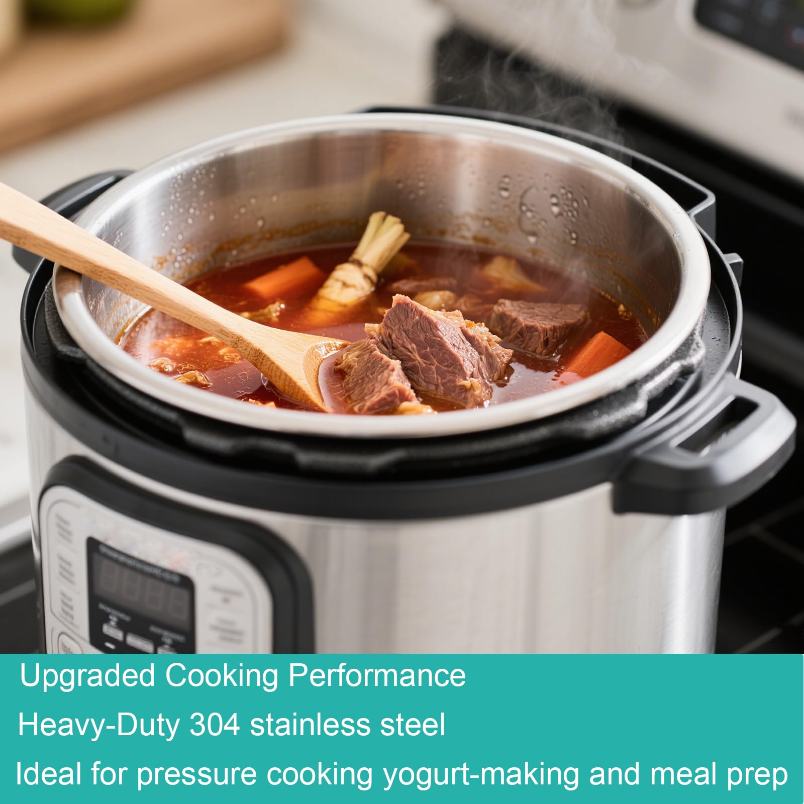 Siireemuu 6QT inner pot meal-prep setup to prevent flavor transfer between dishes.