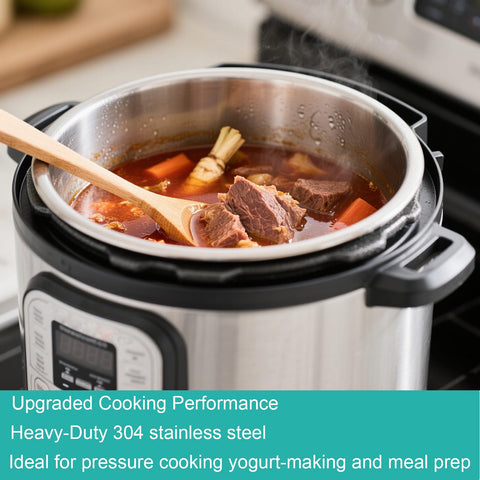 Siireemuu 6QT inner pot meal-prep setup to prevent flavor transfer between dishes.