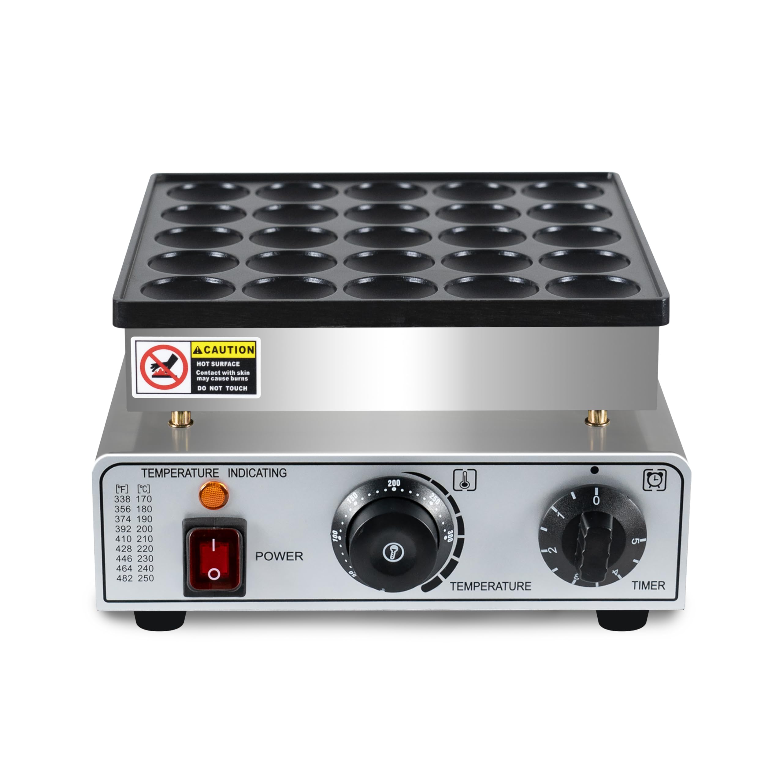 SIJIDING Mini Pancake Maker stainless steel body shows durability for high-volume service.
