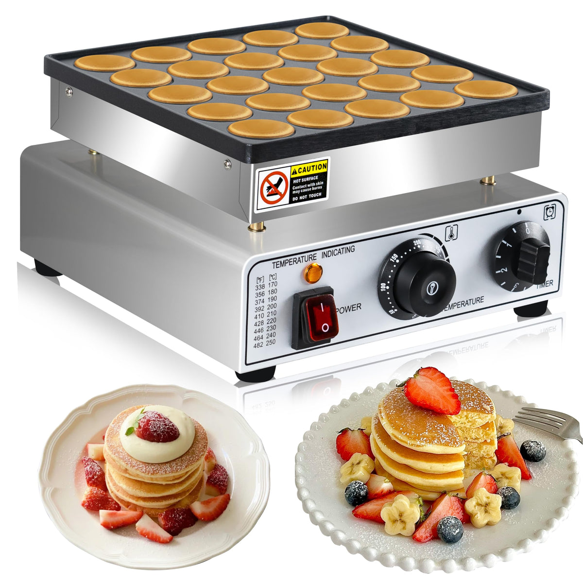 SIJIDING Mini Pancake Maker top view enables fast batch cooking for busy cafes.