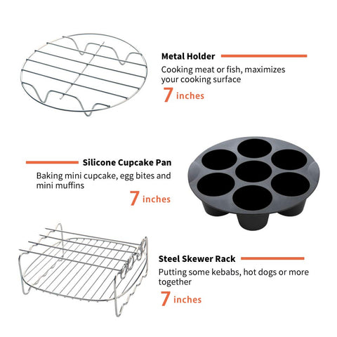 SIK metal holder adds a second level for more cooking capacity inside your fryer.