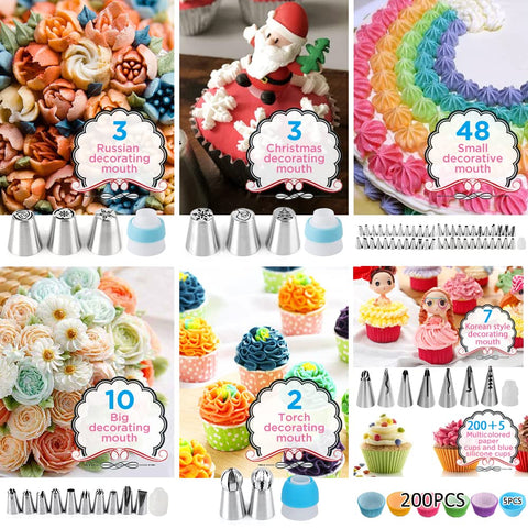 SIK decorating nozzles and tips vibrant set for detailed cake designs