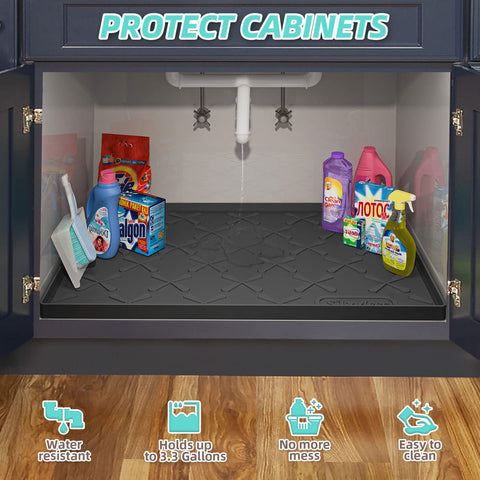 SIKADEER anti-slip texture prevents bottles from sliding in cabinets.