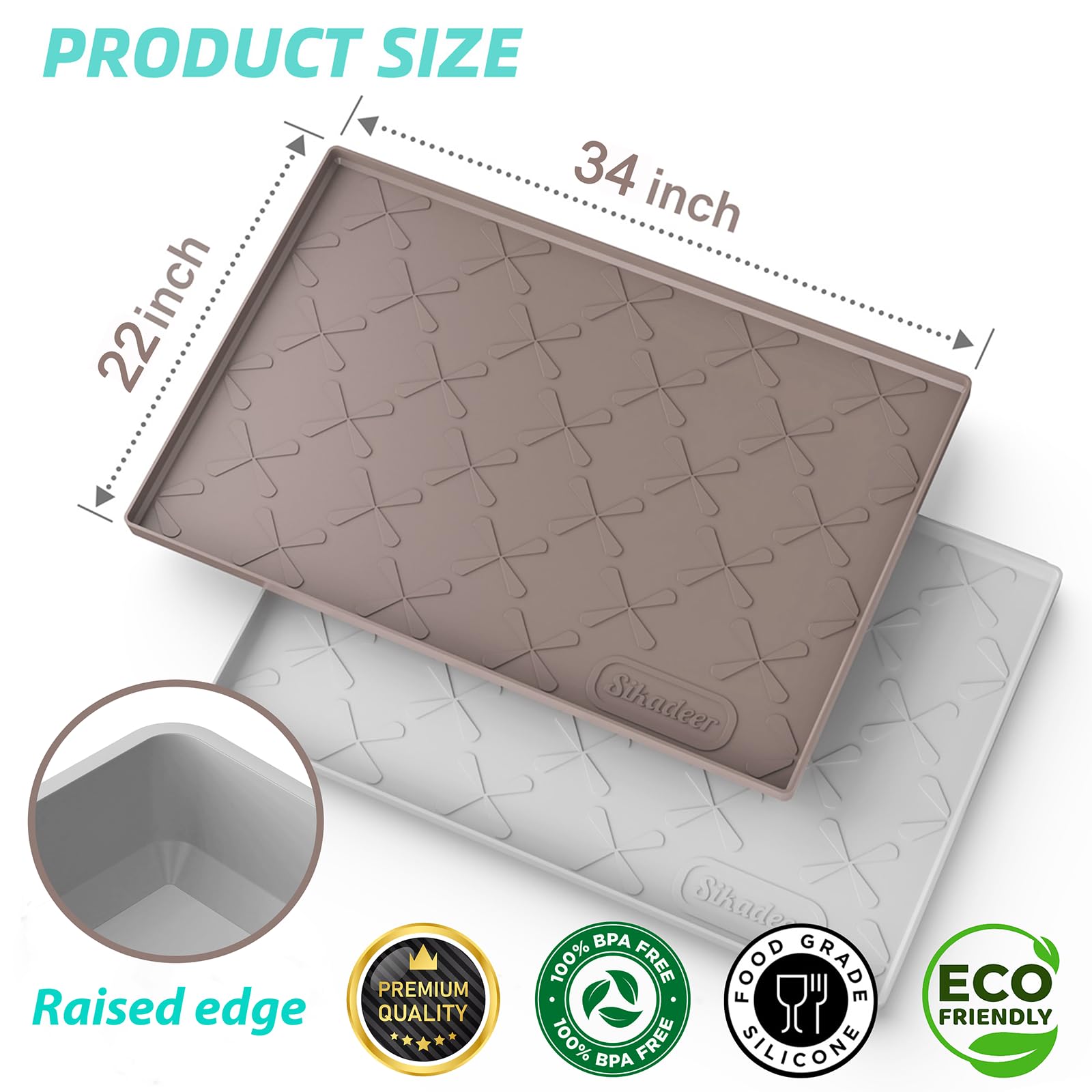 SIKADEER anti-slip mat prevents bottles from sliding in the cabinet