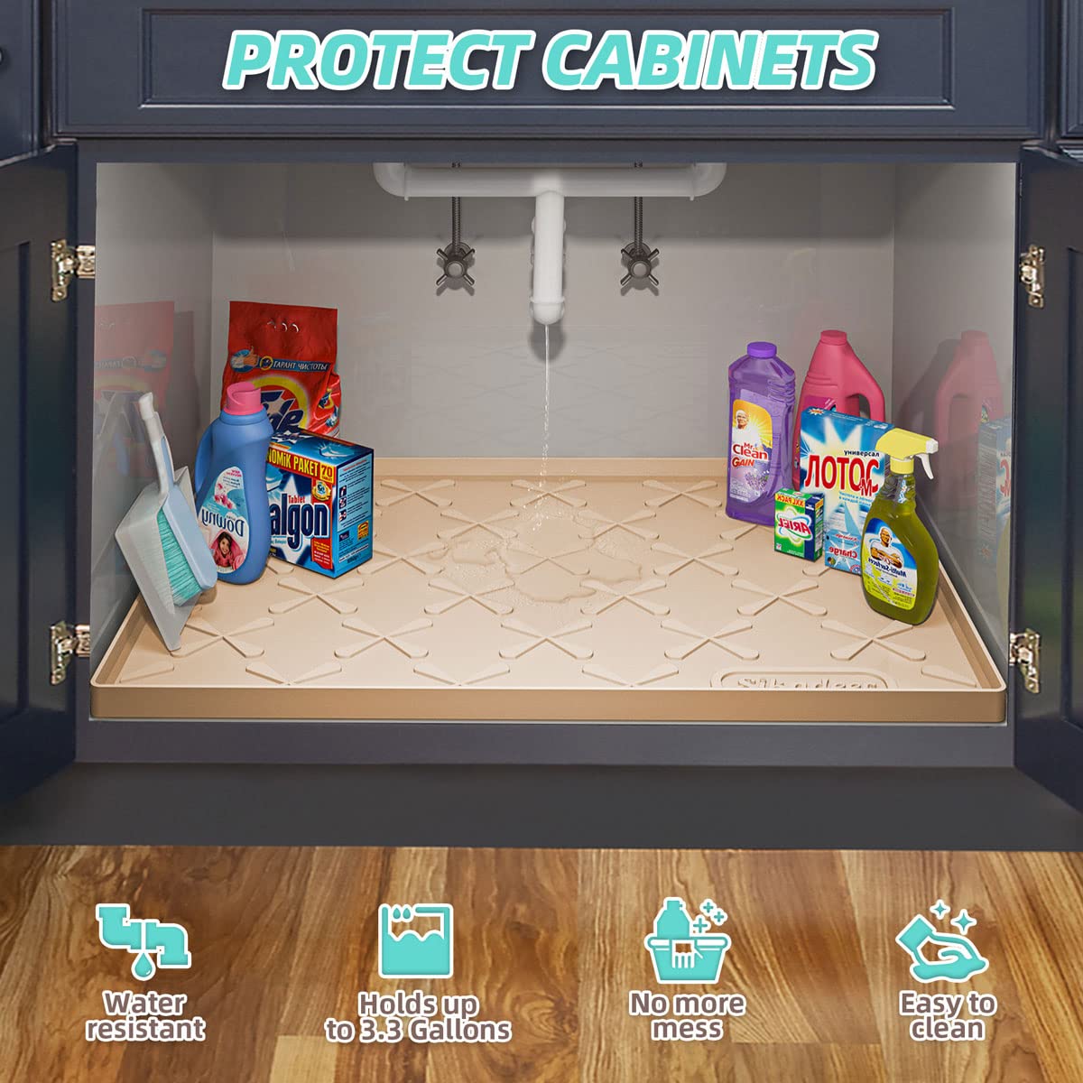 SIKADEER cabinet protector 3mm thick guards shelves and floors