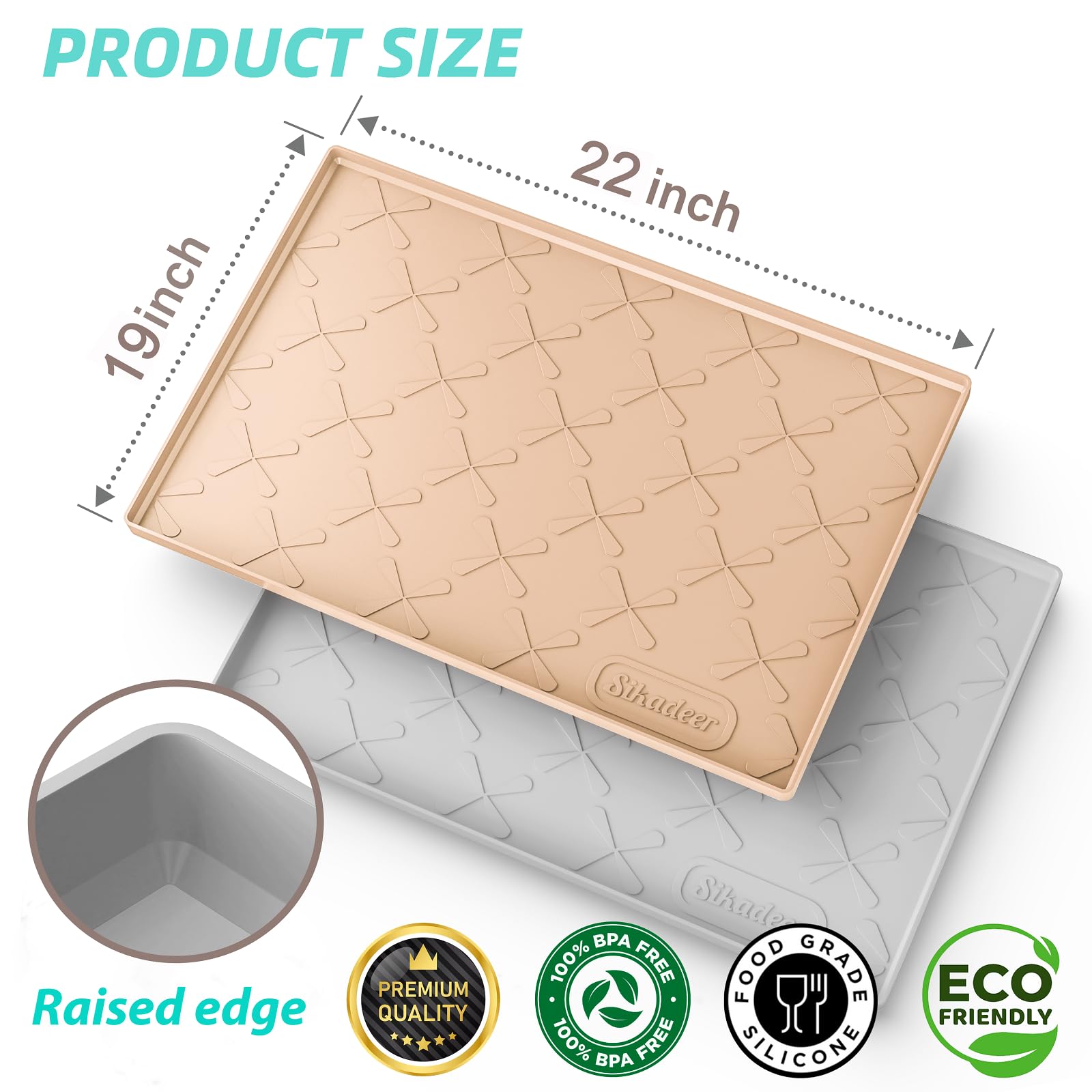 SIKADEER silicone mat is odorless and food-grade for safe kitchen use