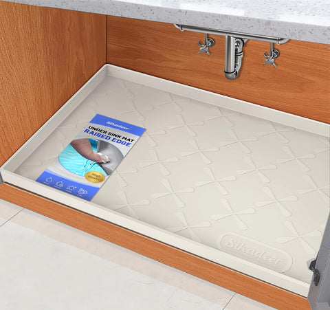 SIKADEER under-sink mat waterproof protects cabinets from spills and leaks