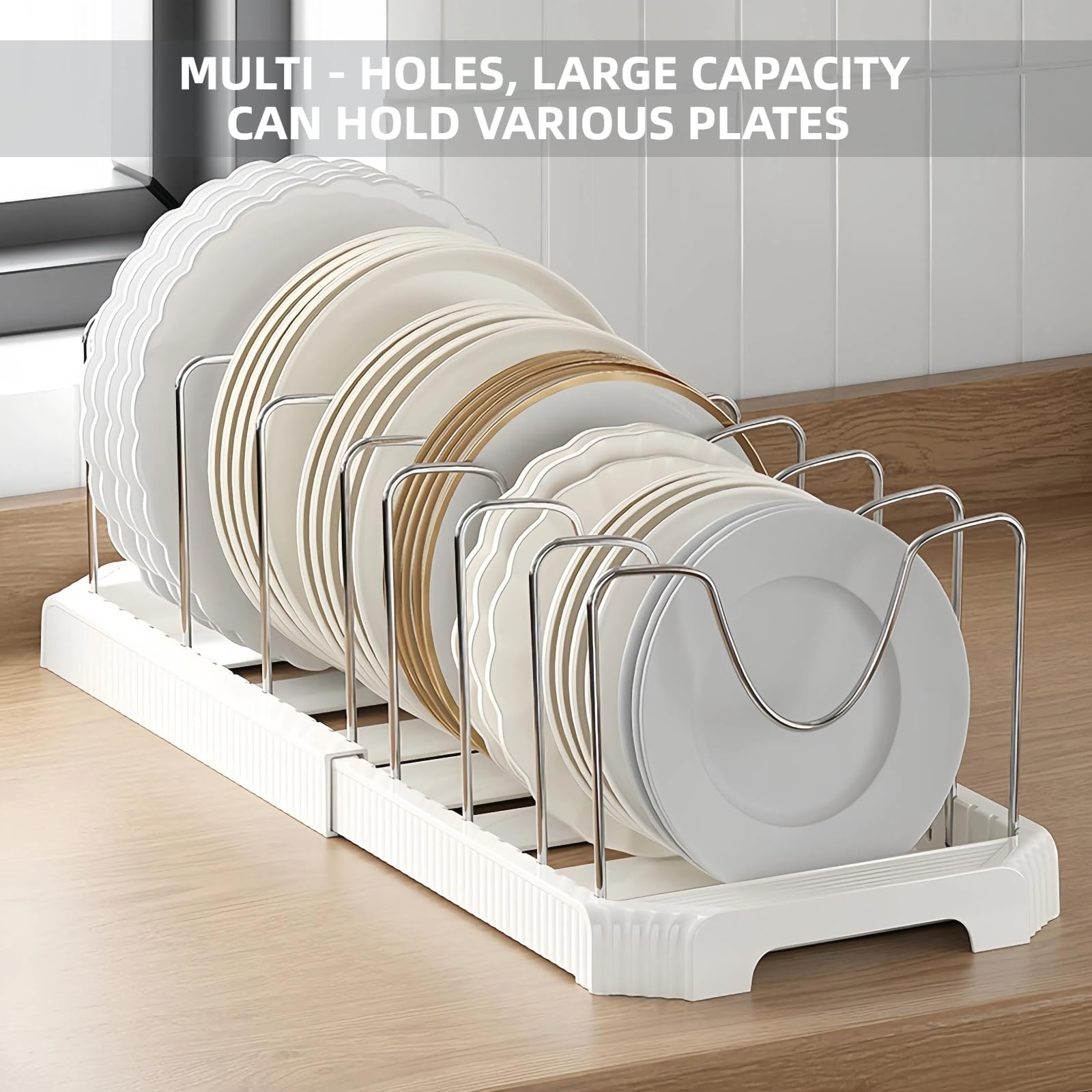 Silanit seven-divider system neatly separates pots, pans, lids.