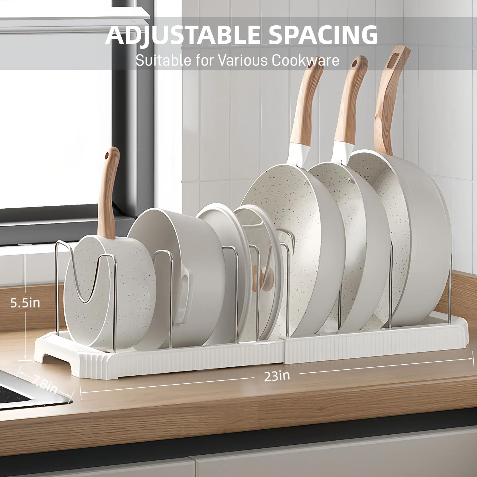 Silanit space-saving design expands from 12.99 to 22.04 inches.
