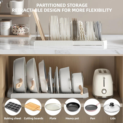 Silanit U-groove lid holder keeps lids secure and accessible.