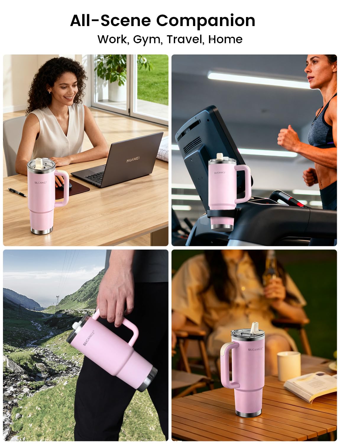 Pink SILICANICE tumbler makes a stylish gift for men and women