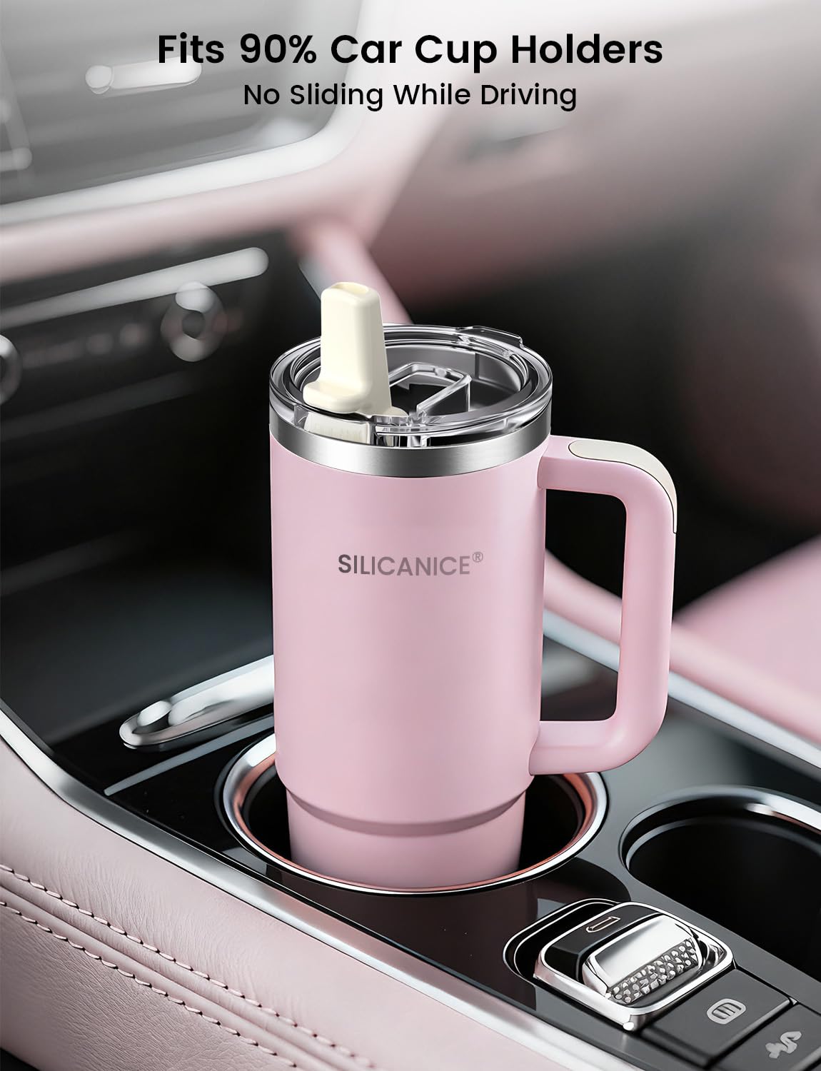 Double-wall vacuum insulation preserves drink temperatures for hours