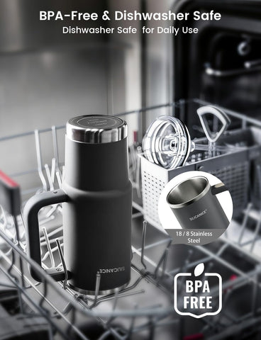 SILICANICE BPA-free dishwasher-safe components