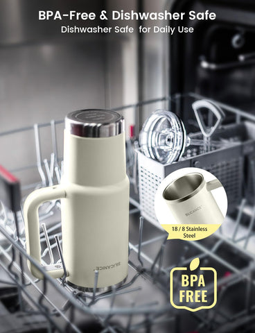 SILICANICE BPA-free stainless steel ensures safe daily sipping