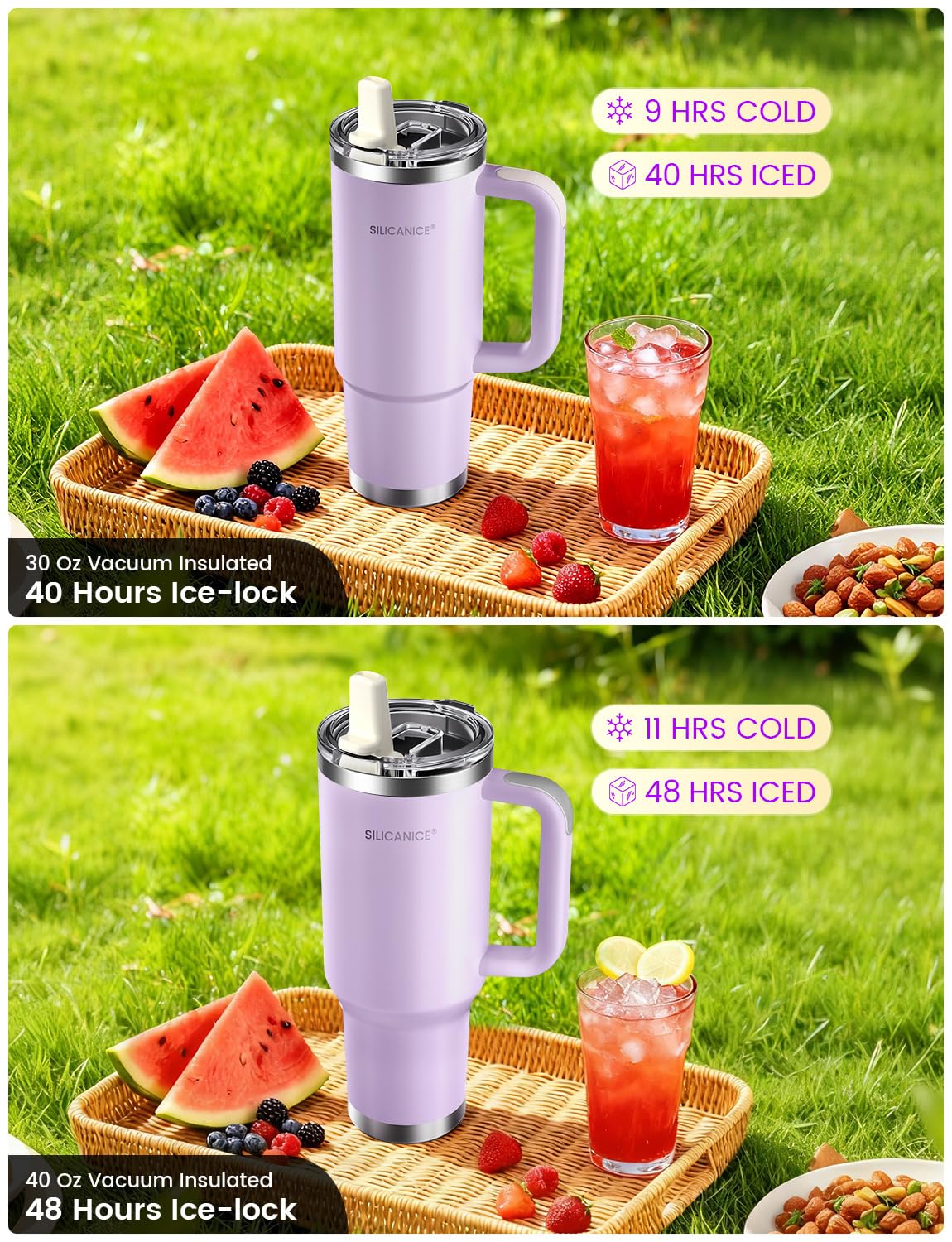 SILICANICE dishwasher-safe tumbler and lid for hassle-free cleaning