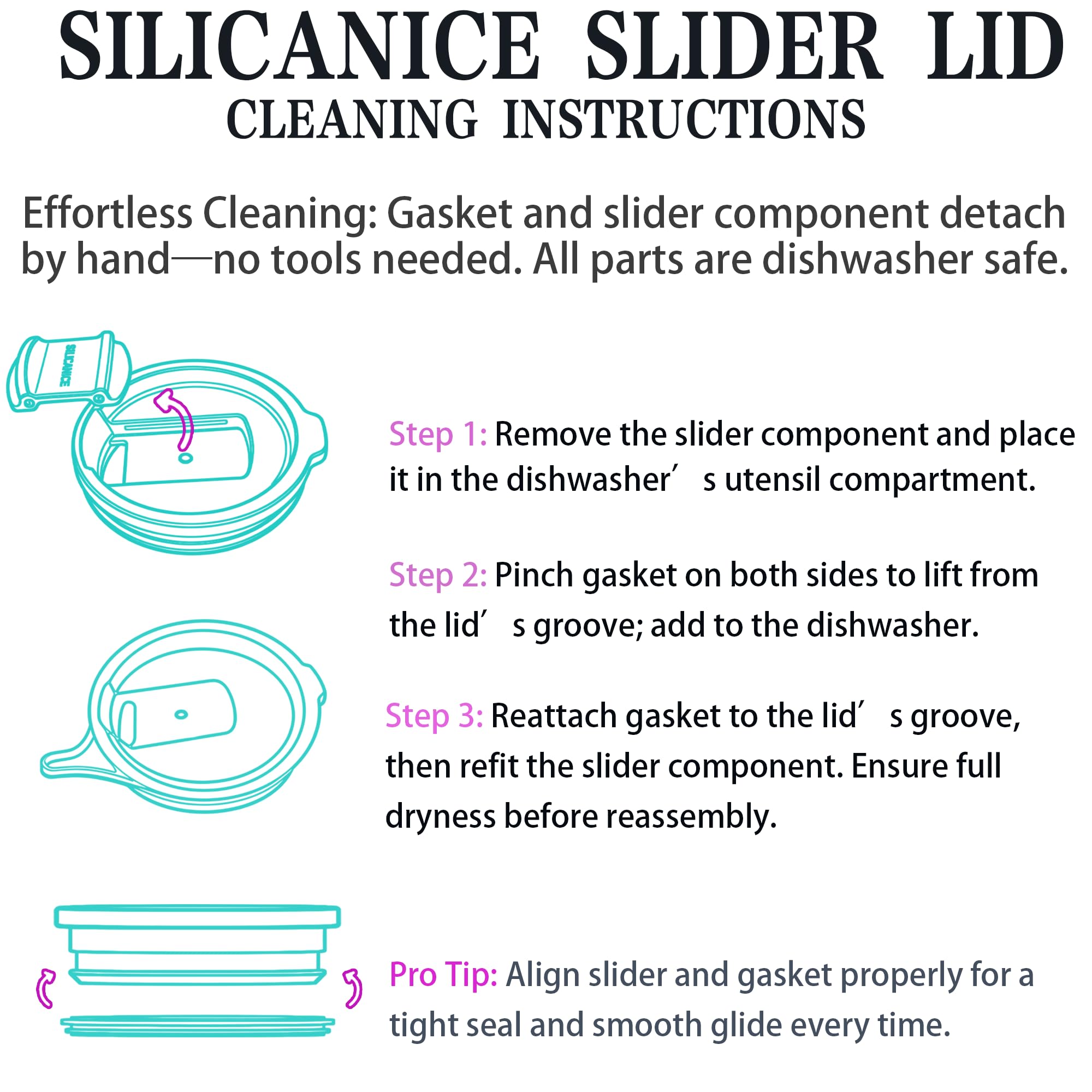 SILICANICE odor-free interior preserves beverage flavor.