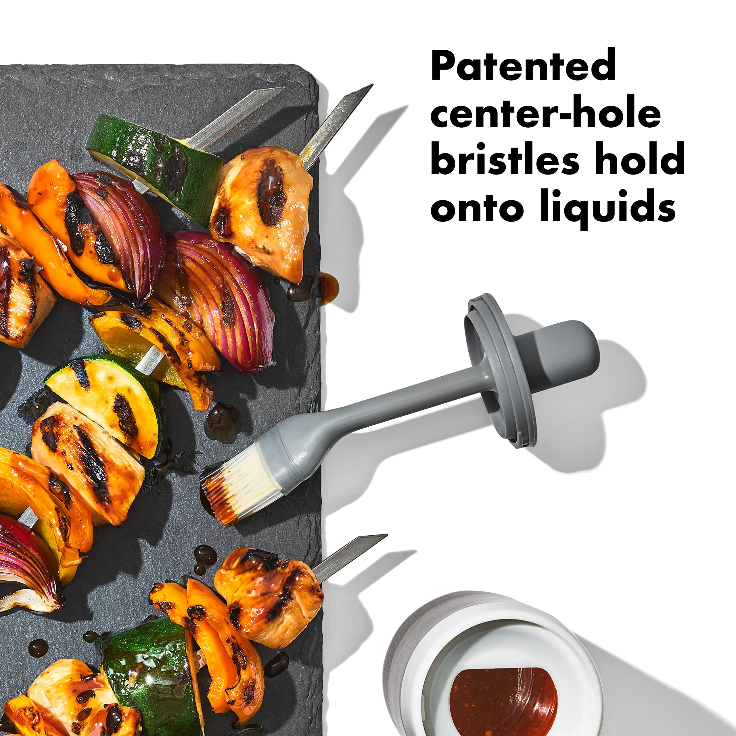 Silicone bristles close-up show heat-resistant design for cookware