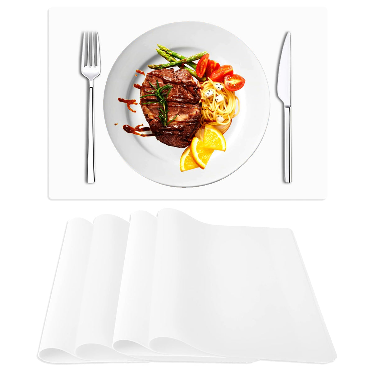 Siliconty placemats show heat resistance up to 450°F, protecting tables from hot dishes.