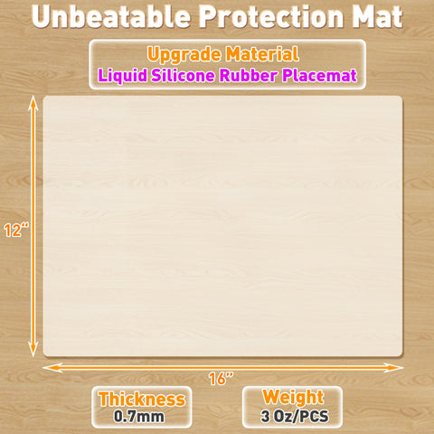 Siliconty placemats offer multiuse options as mats or desk pads.