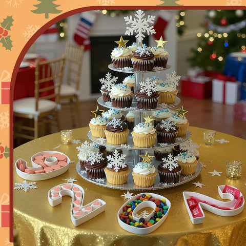 SiliFine 2026 serving tray for candies and cupcakes at birthdays and celebrations.