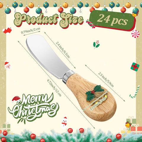 SiliFine 24-piece cheese spreader set neatly arranged in a tray ready for gatherings.
