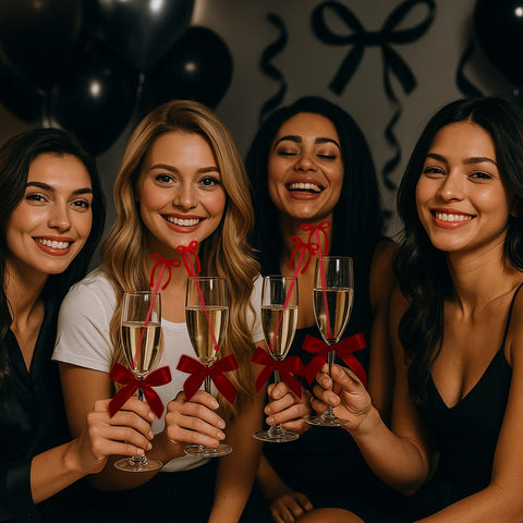 SiliFine bar stirrers with bow shape suit cocktails and mocktails