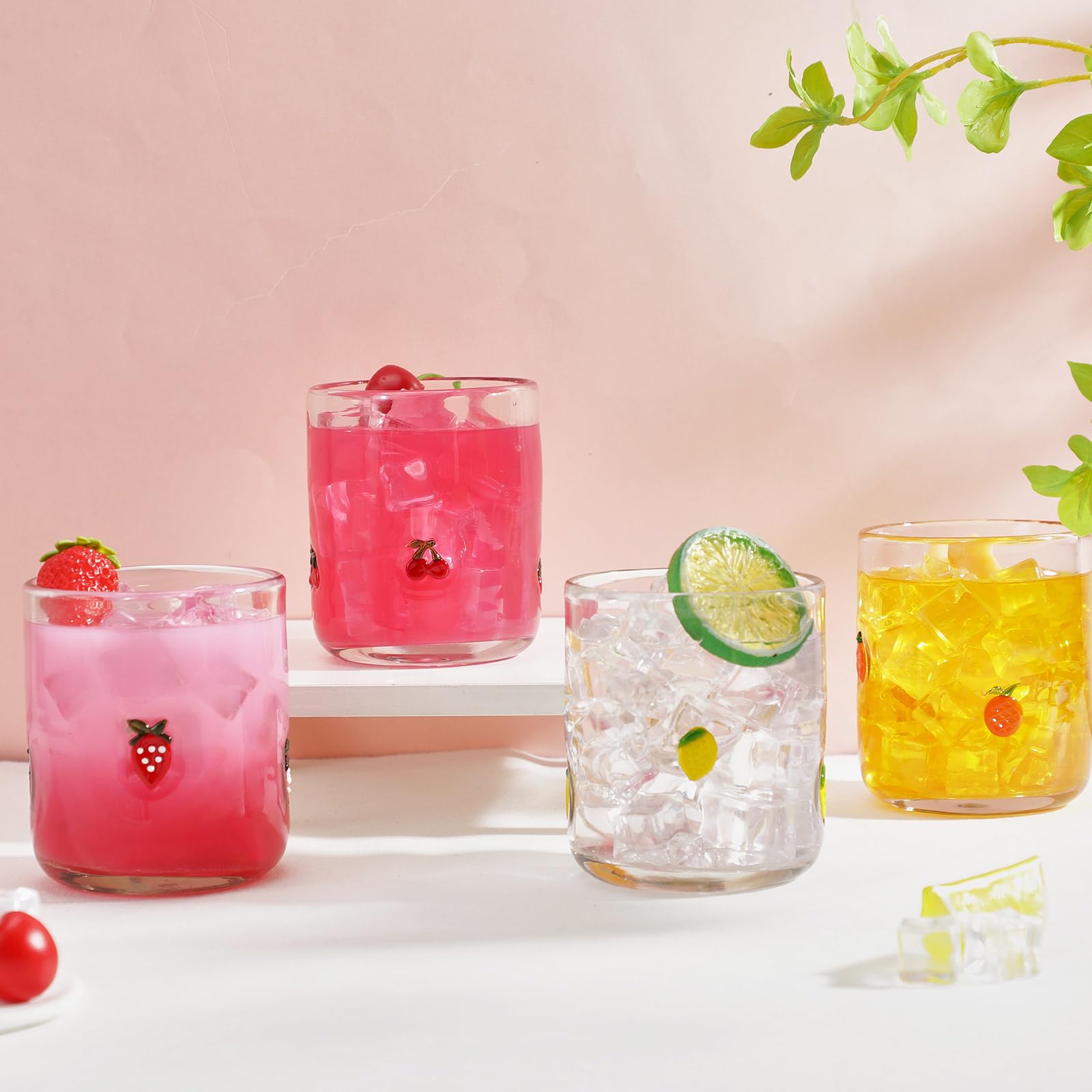 SiliFine cherry icon juice glass suited for cocktails and juices.