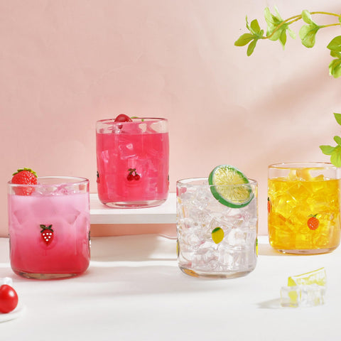 SiliFine cherry icon juice glass suited for cocktails and juices.