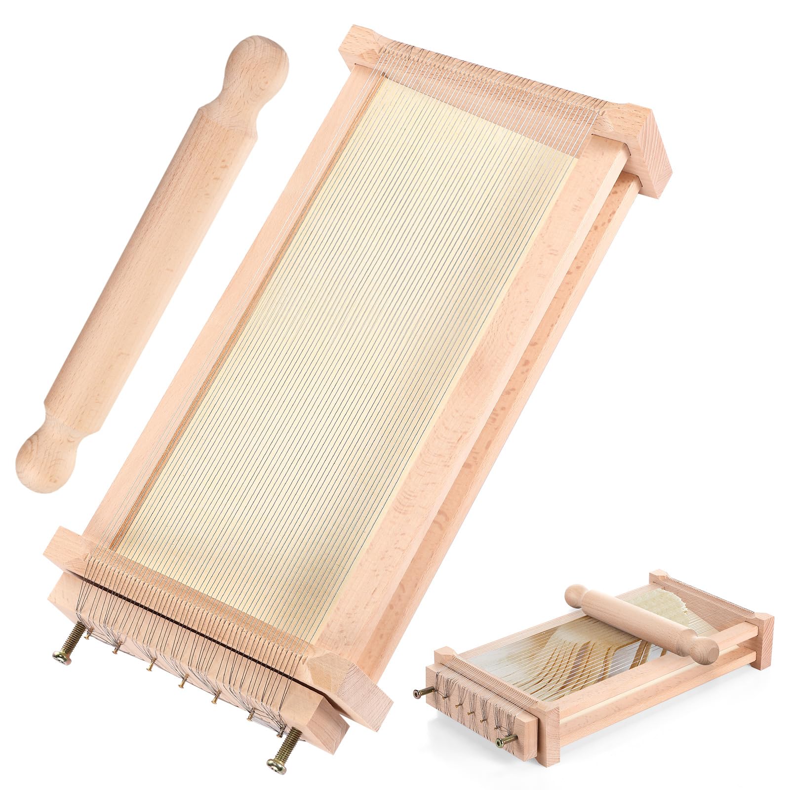 Silifine Chitarra Cutter pasta machine in wood color for authentic homemade pasta.