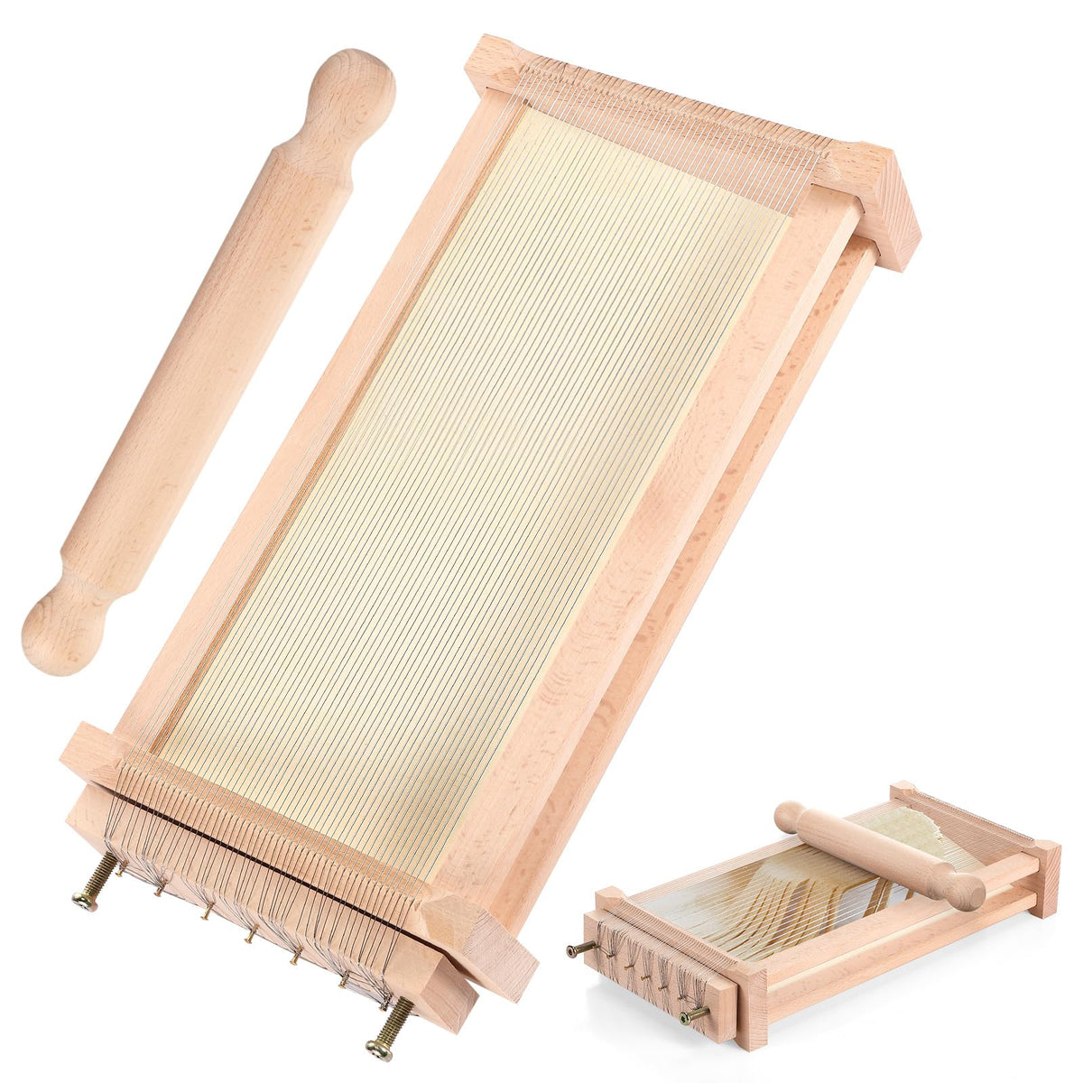 Silifine Chitarra Cutter pasta machine in wood color for authentic homemade pasta.