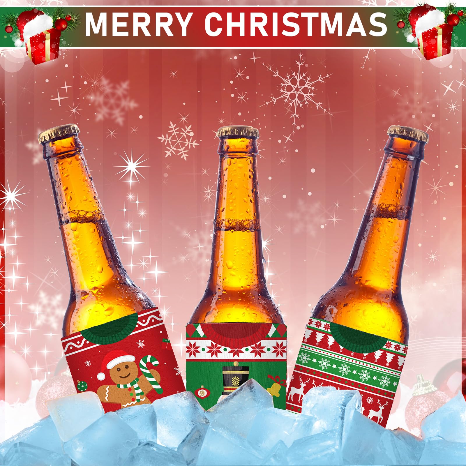 SiliFine nutcracker can cooler protects hands during holiday sipping.