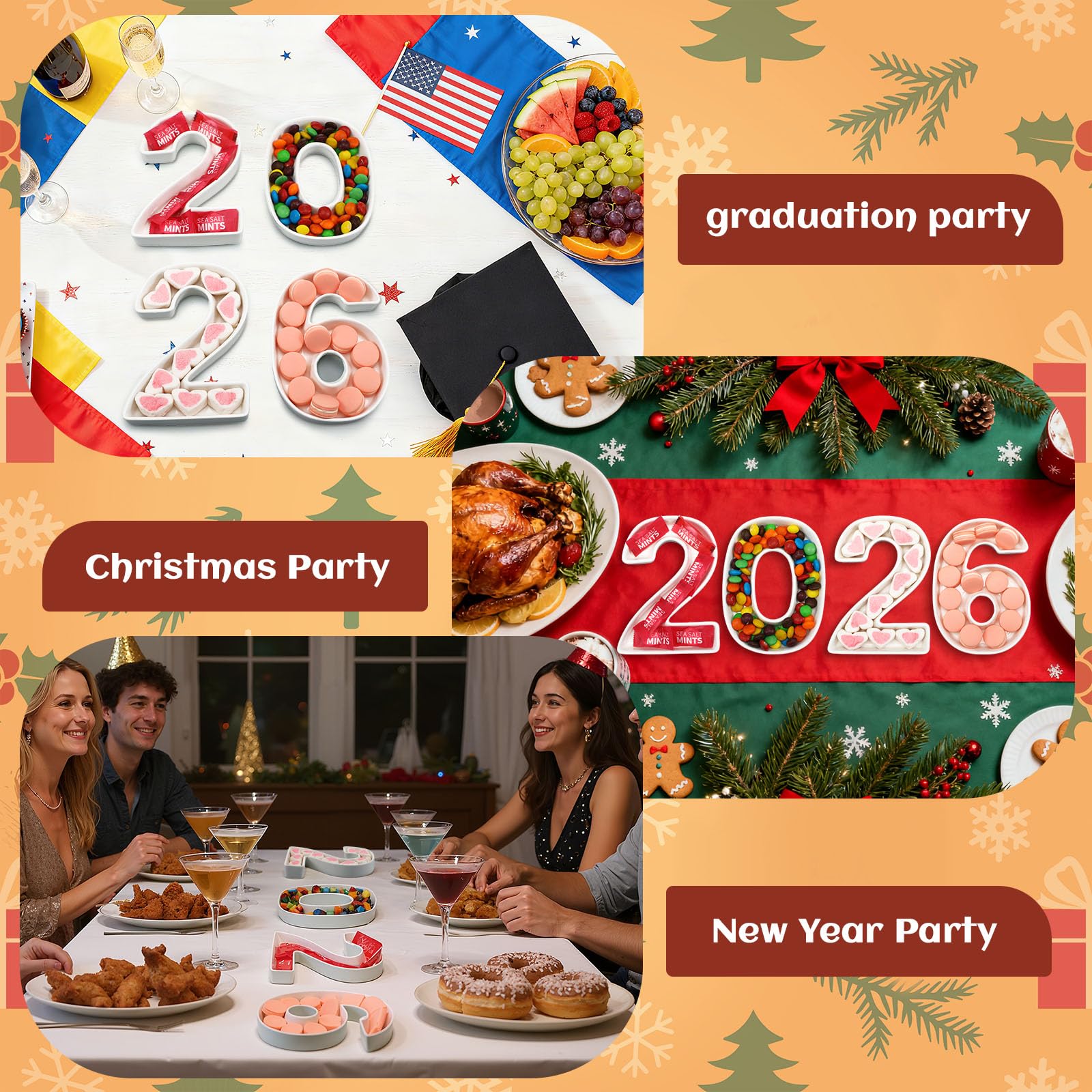 SiliFine 2026 charcuterie boards, versatile tray for gifts and celebrations.