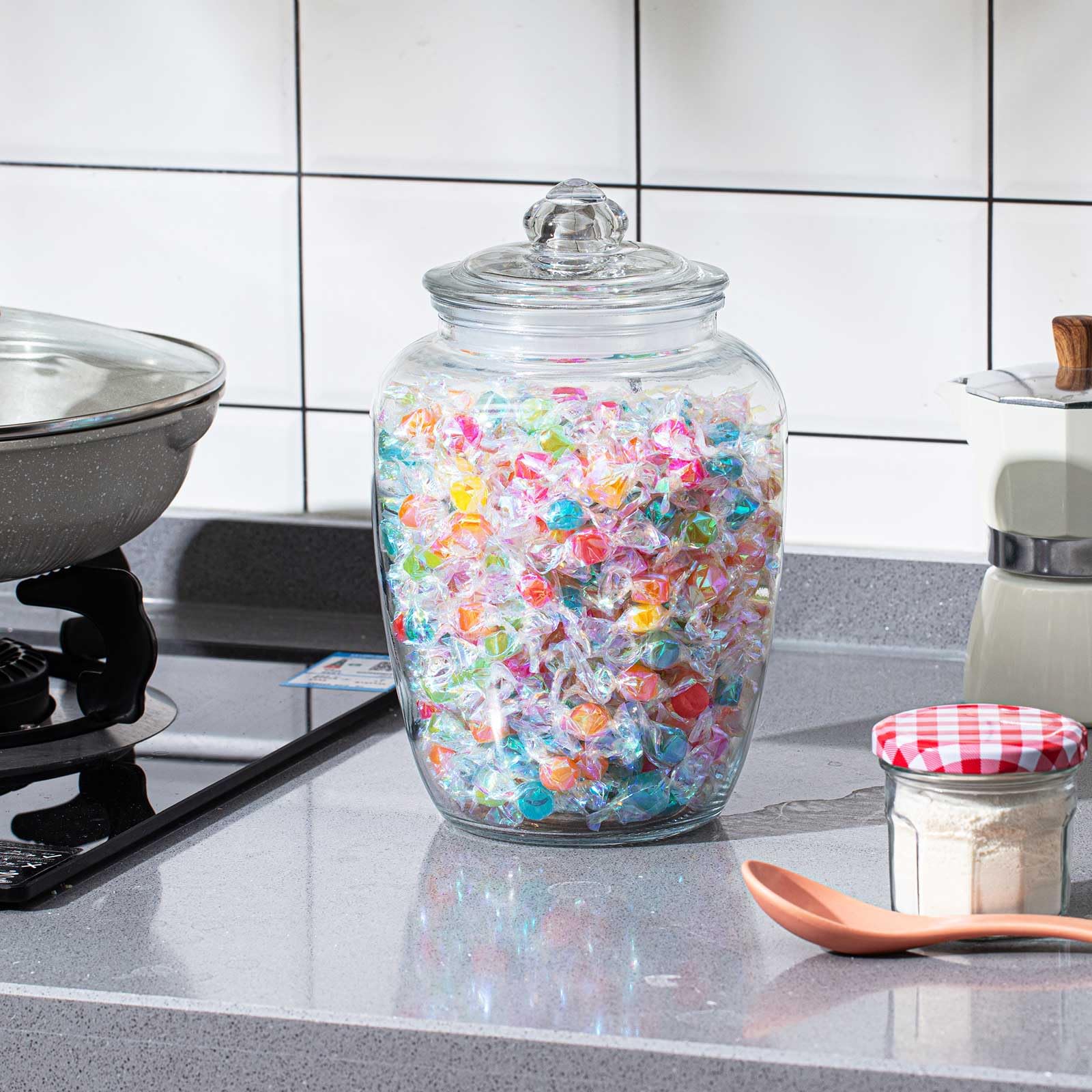 SiliFine versatile storage jar ideal for bath salts, cookies, or tea