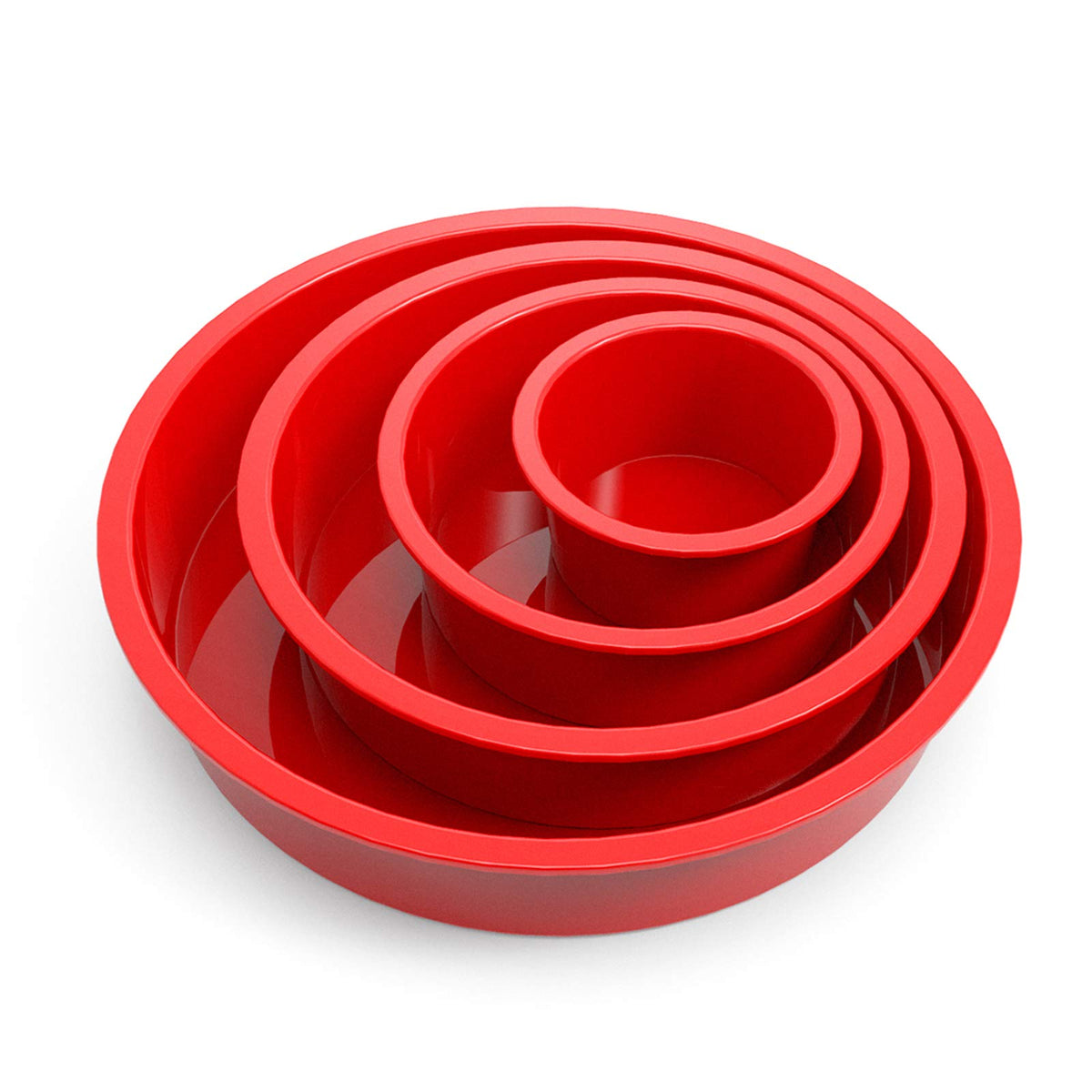 SILIVO 3-inch round silicone cake pan for easy release and small-batch baking