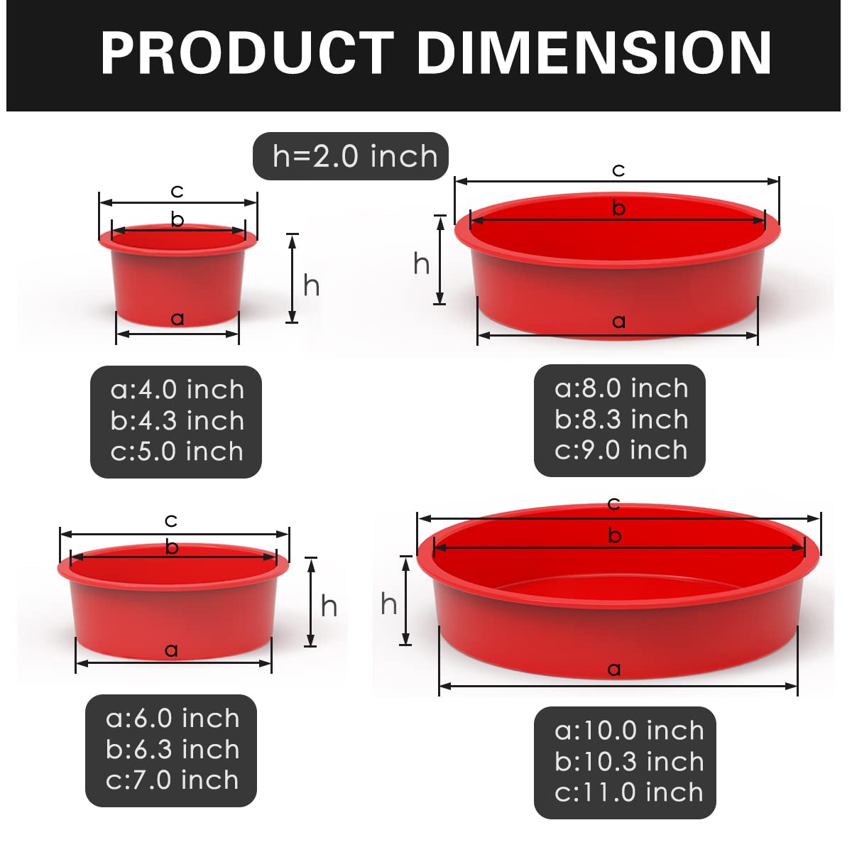 SILIVO 5-inch round silicone cake pan ideal for layered or mini cakes