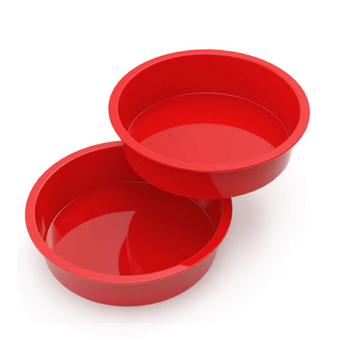 SILIVO 9.5-inch round silicone cake mold with easy release for clean slices