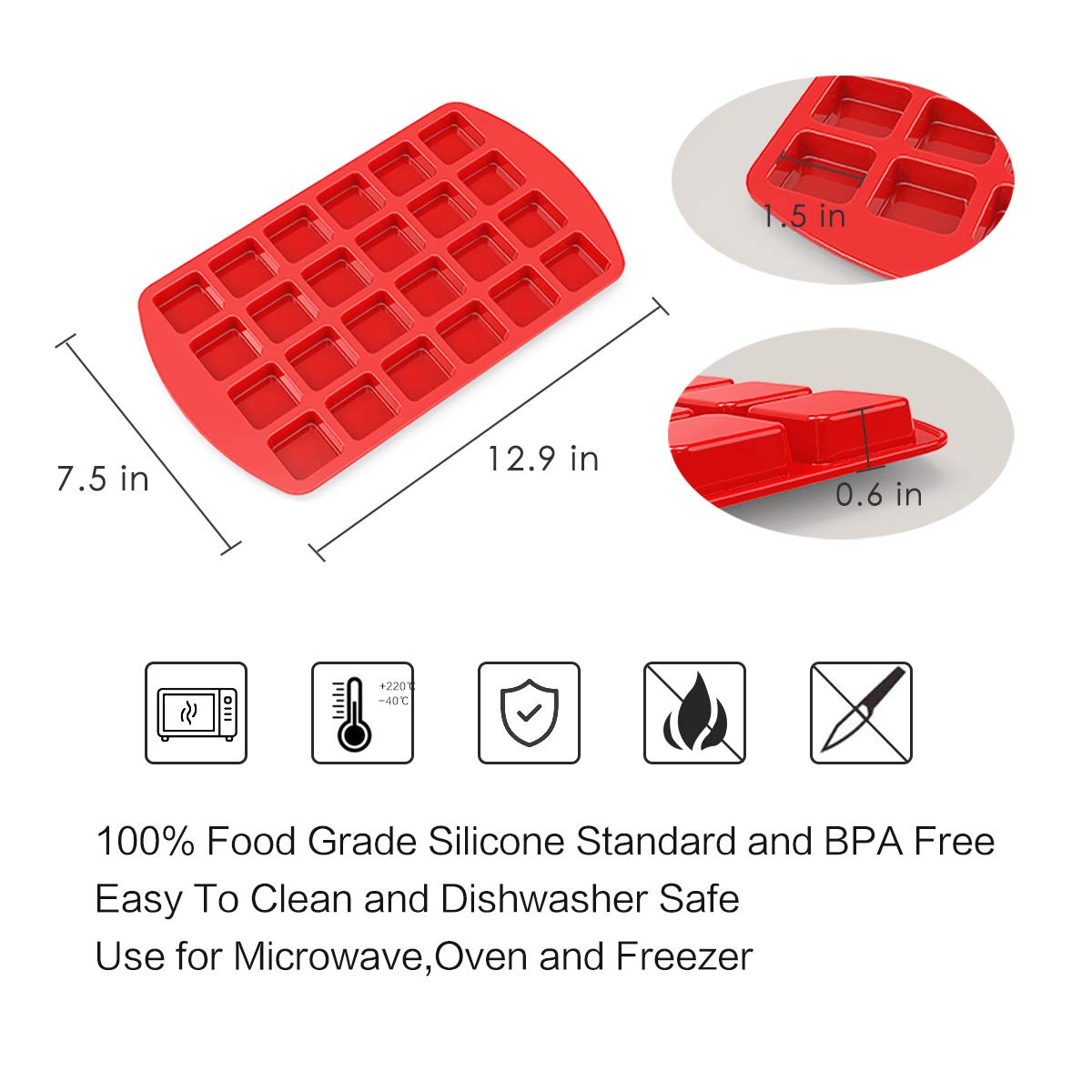 SILIVO oven-safe silicone pan prepared for -20 to 450 °F range.