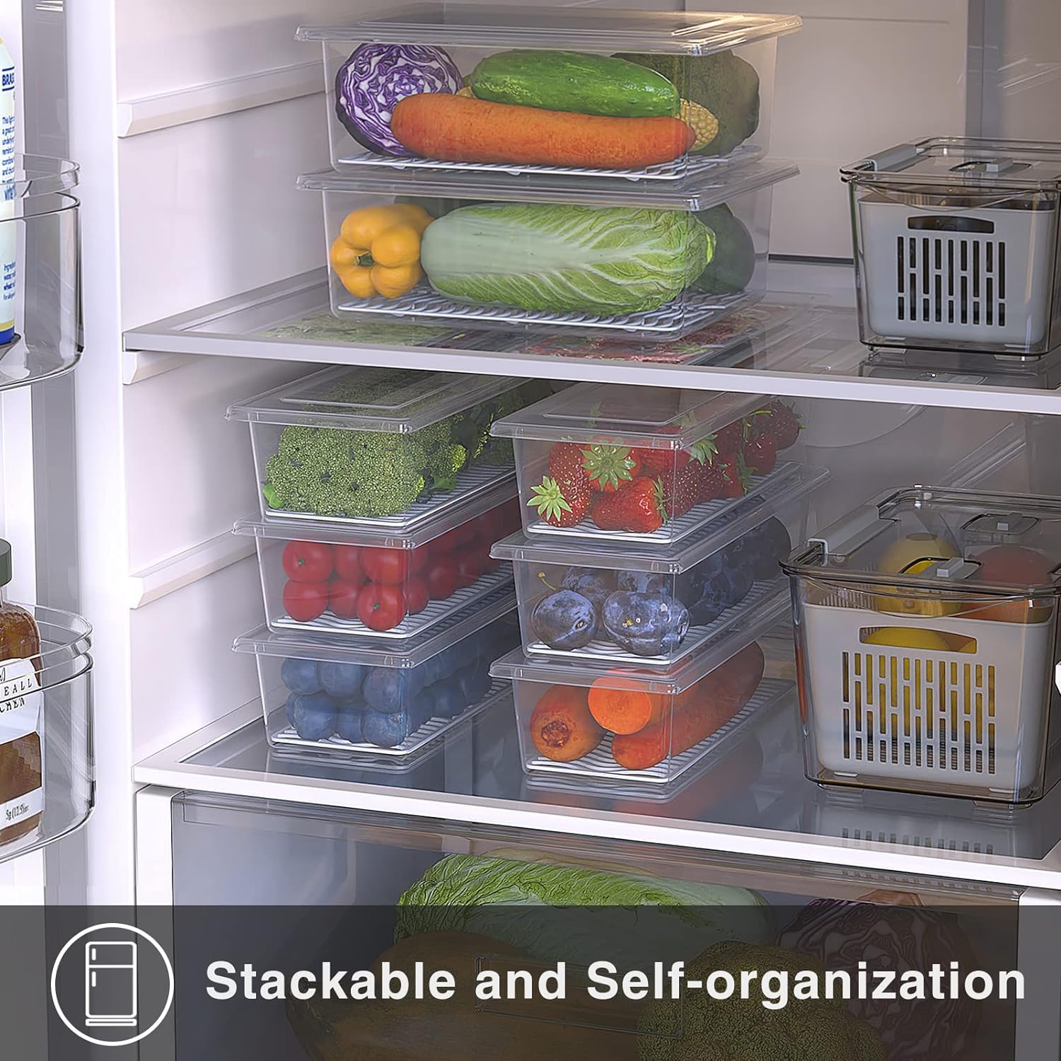 SILIVO container measures 11.5x4.7x2.8 inches for a snug fridge fit.