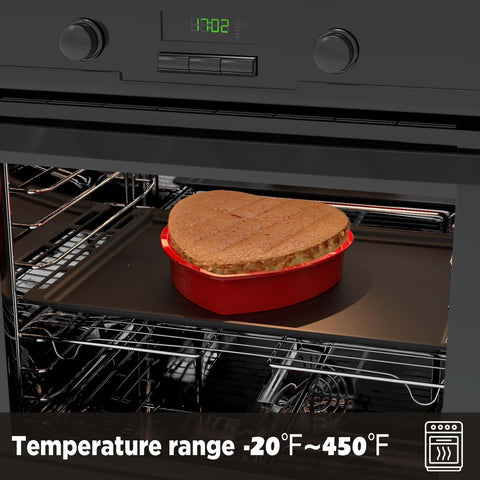 Dishwasher-safe SILIVO heart pan enables quick cleanup after baking.