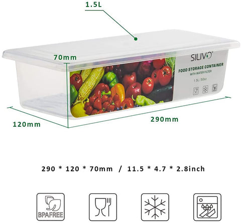 SILIVO fridge-organization compact design fits lettuce, berries and more.