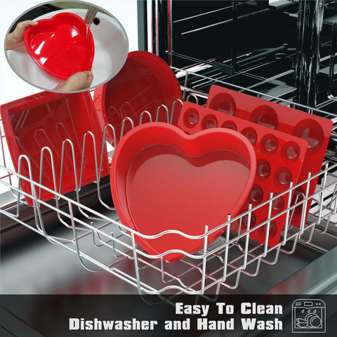 SILIVO heart molds withstand -20°F to 450°F for freezer to oven versatility.