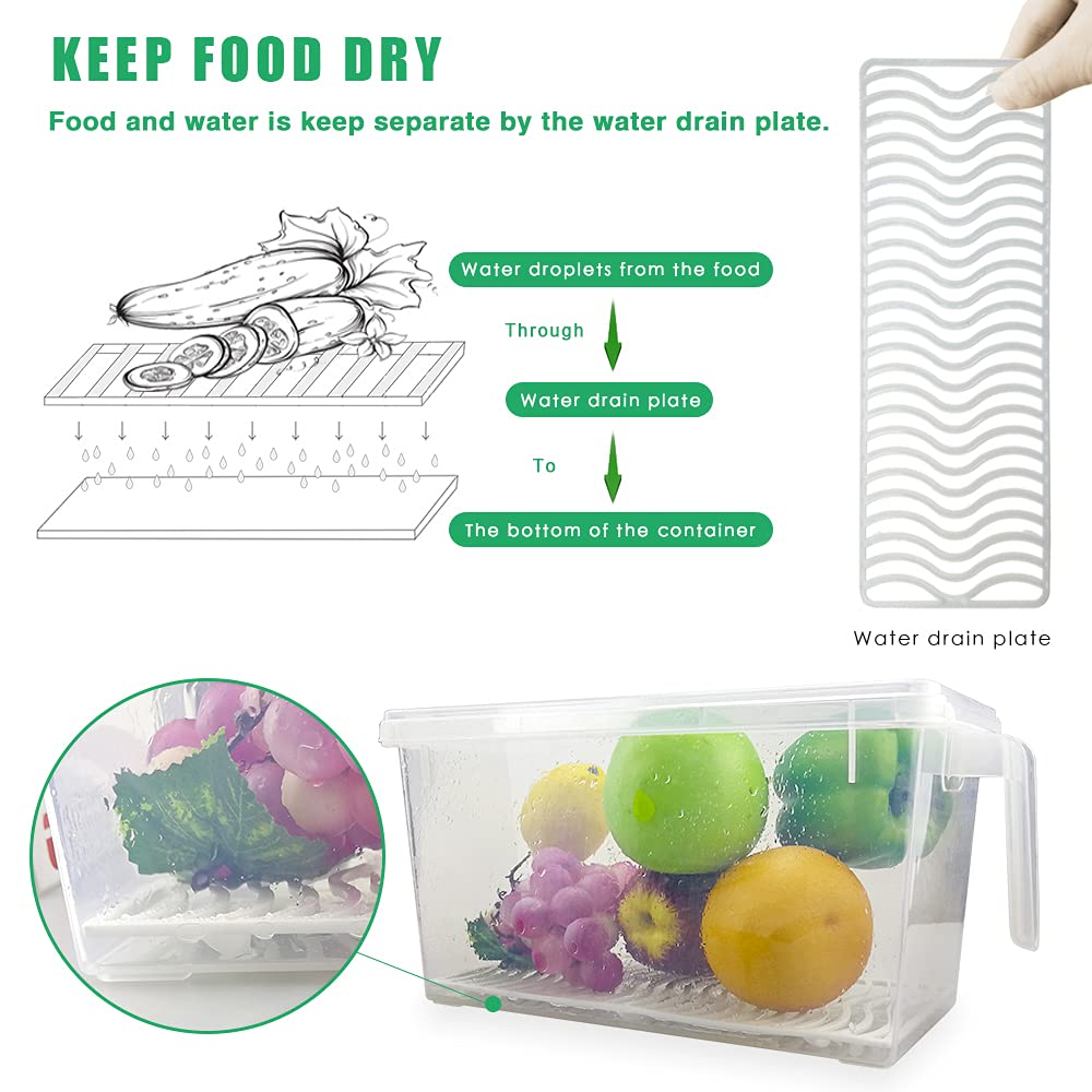 SILIVO vegetable keeper shows water drain tray separating drippings.