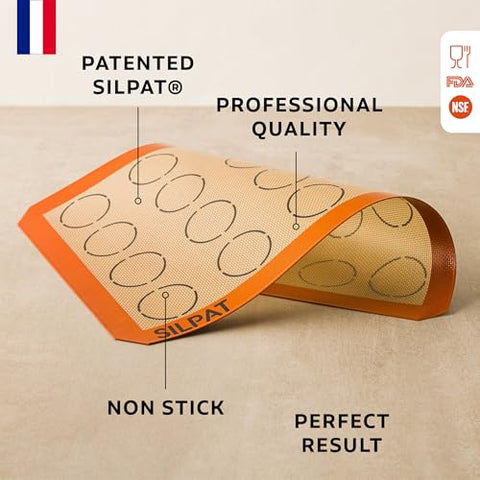 Silpat center ring guides perfect macaron sizing for even cooking.