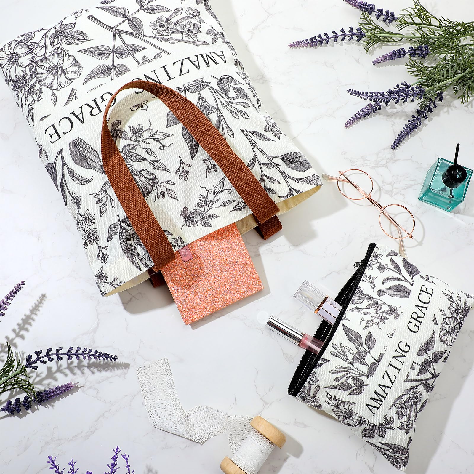 SilTriangle Amazing Grace tote, medium size, perfect for books and study materials.